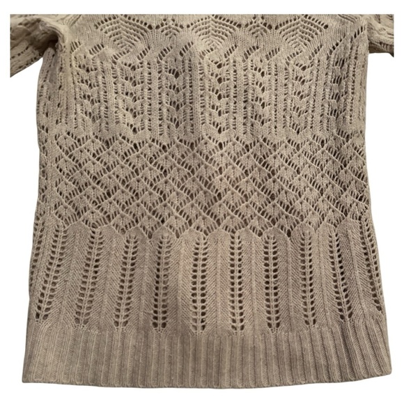 Field Flower, size large : Women's Beige Cardigan Sweater,knit multiple patterns - Picture 7 of 9